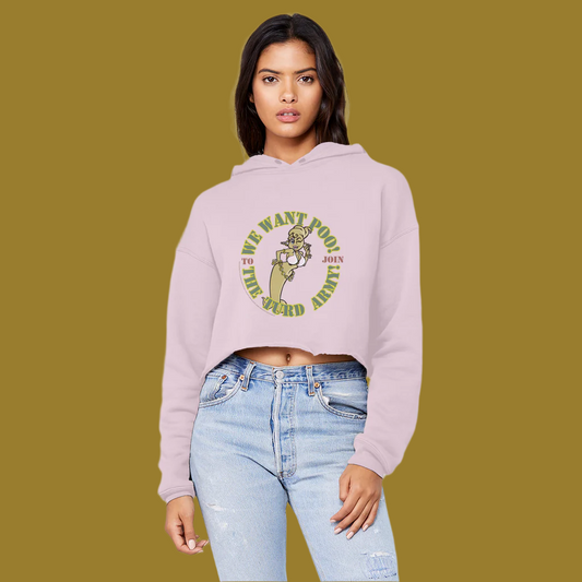 Turd World_We Want Poo_ Hot Sh*t Cropped Raw Edge Boyfriend Hoodie